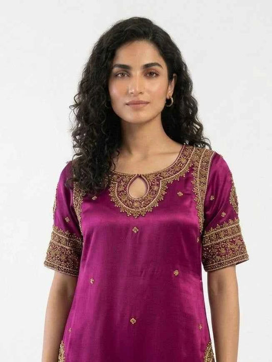 3 Piece - Pure Shamooz silk Fabric - 0024