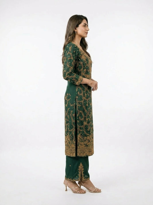3 Piece - Pure Raw Silk Fabric - 0041