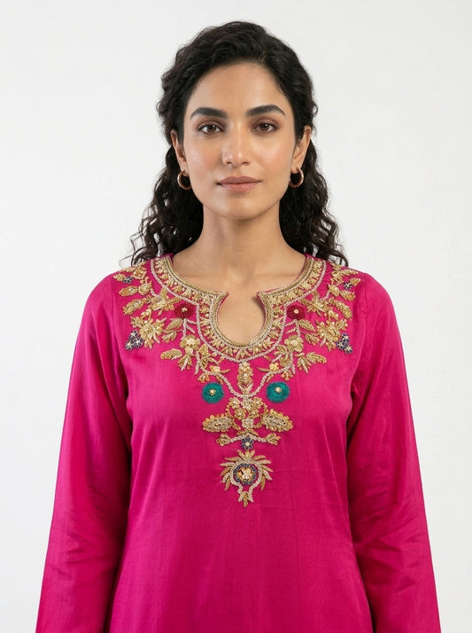 3 Piece - Shamooz silk Fabric - 0030