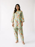 Mint Floral Garden Co-Ord Set - 0058