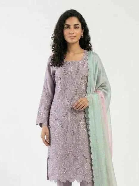 3 Piece - Pure sheesha silk Fabric - 0026