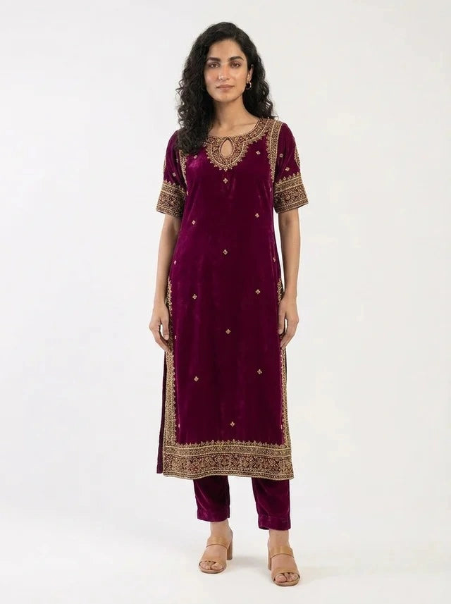 3 Piece - Pure Shamooz silk Fabric - 0024