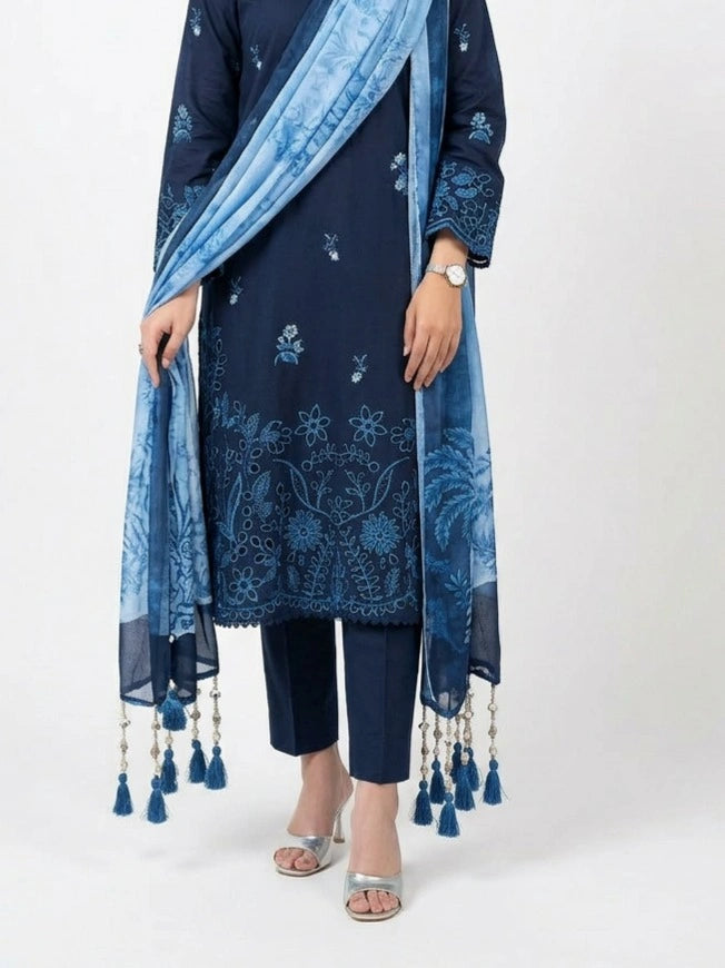 Dark Blue 3-Piece Suit Set - 0070