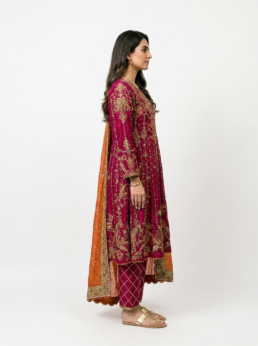 3 Piece - Pure Shamooz silk Fabric - 0038