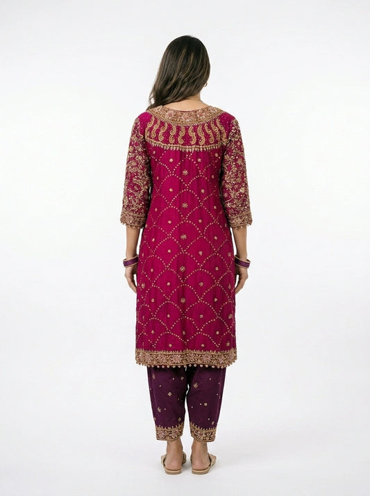 3 Piece - Pure Shamooz silk Fabric - 0046
