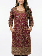 3 Piece - Pure Shamooz silk Fabric - 0046