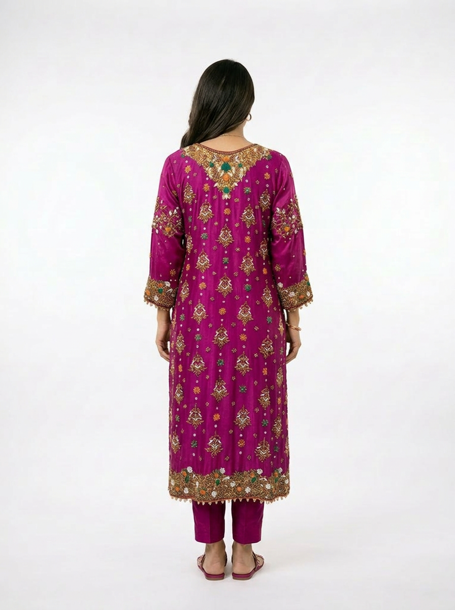 2 Piece - Pure Shamooz silk Fabric - 0044
