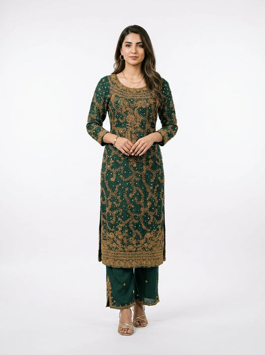 3 Piece - Pure Raw Silk Fabric - 0041
