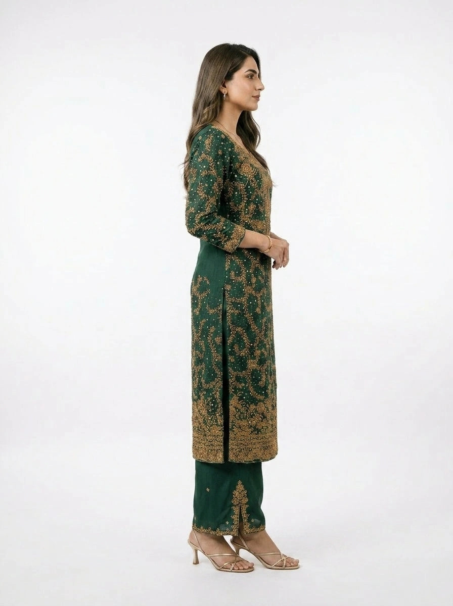 3 Piece - Pure Raw Silk Fabric - 0041