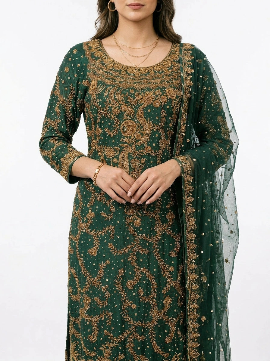 3 Piece - Pure Raw Silk Fabric - 0041