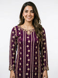 3 Piece - Pure Chikankaari Fabric - 0040