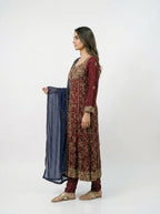 3 Piece - Pure Banaras Khadi net Fabric - 0042