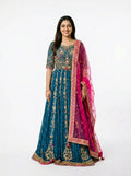 3 Piece - Pure Raw silk lahenga choli - 0020