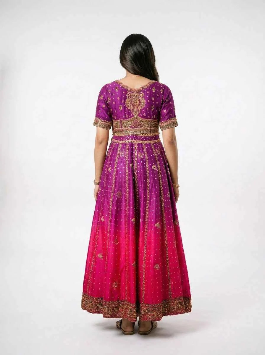 3 Piece - Pure Raw silk lahenga choli - 0020