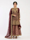 3 Piece - Khadi Net Fabric - 0036