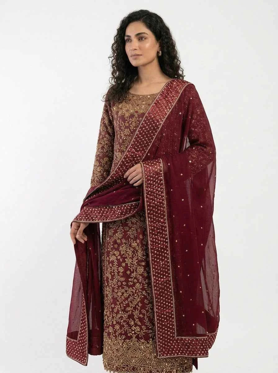 3 Piece - Pure Shamooz silk Fabric - 0034