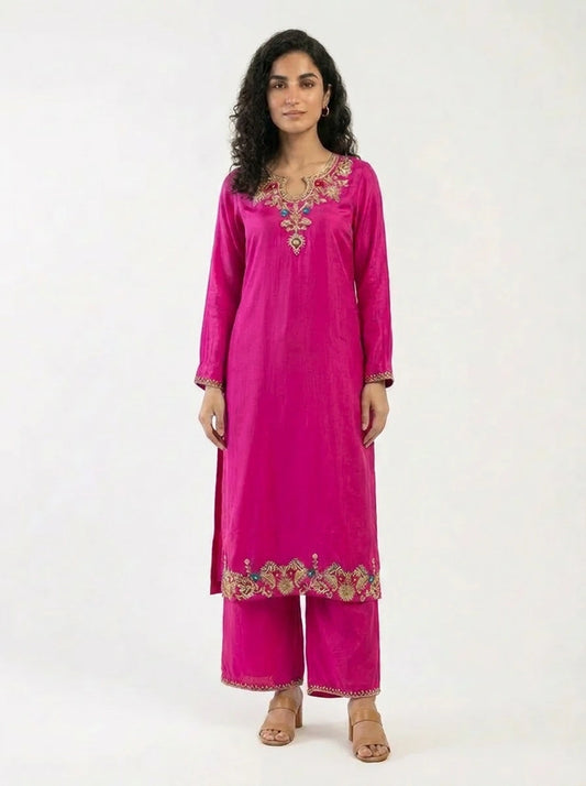 3 Piece - Shamooz silk Fabric - 0030