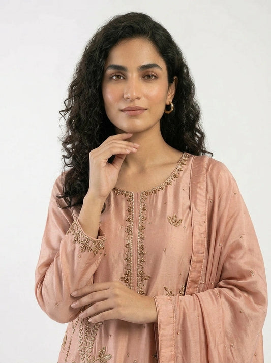 3 Piece - Pure sheesha silk Fabric - 0029