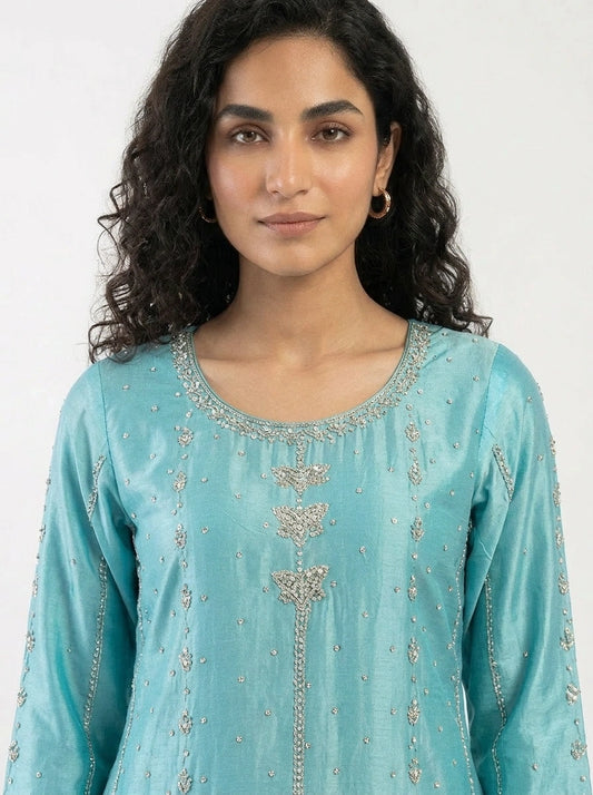 3 Piece - Pure sheesha silk Fabric - 0027