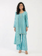 3 Piece - Pure sheesha silk Fabric - 0027