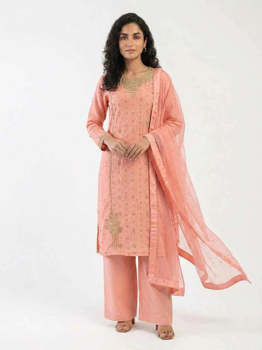 3 Piece - Pure Crap silk Fabric - 0022