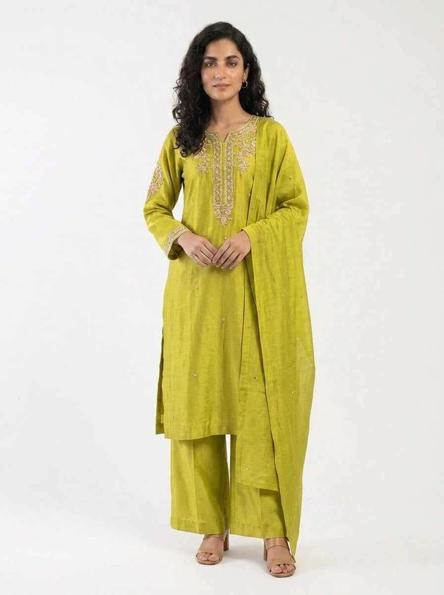 3 Piece - Pure sheesha silk Fabric - 0021