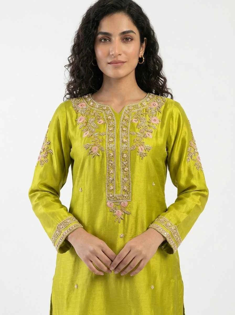 3 Piece - Pure sheesha silk Fabric - 0021