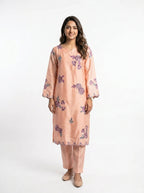 3 Piece - Sheesha silk machine embroidered - 0008