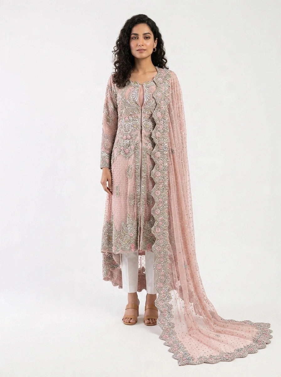 3 Piece - Pure Soft Net Fabric - 0035