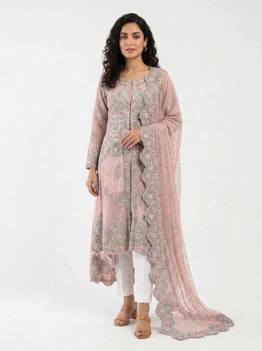 3 Piece - Pure Soft Net Fabric - 0035