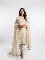 3 Piece - Sheesha silk machine embroidered  - 0006