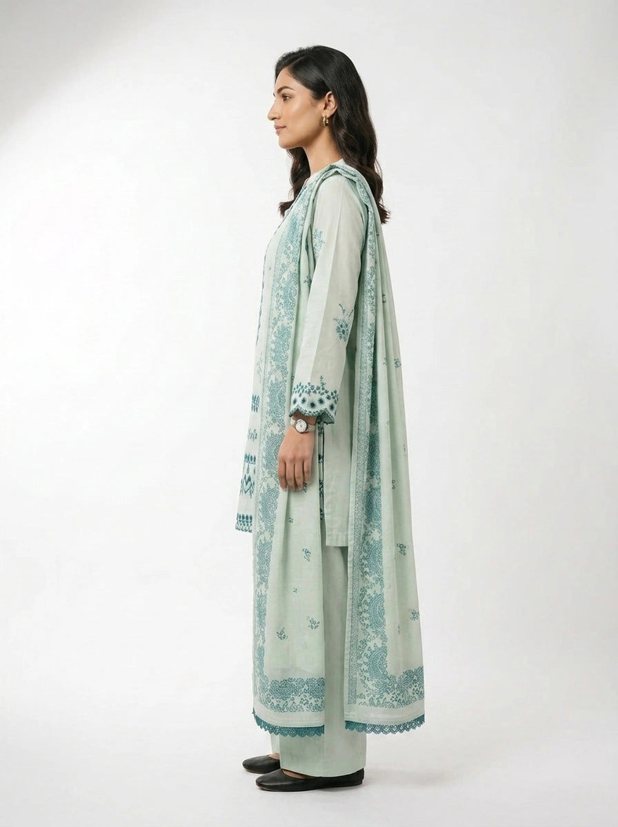 Mint Green 3-Piece Suit Set - 0065