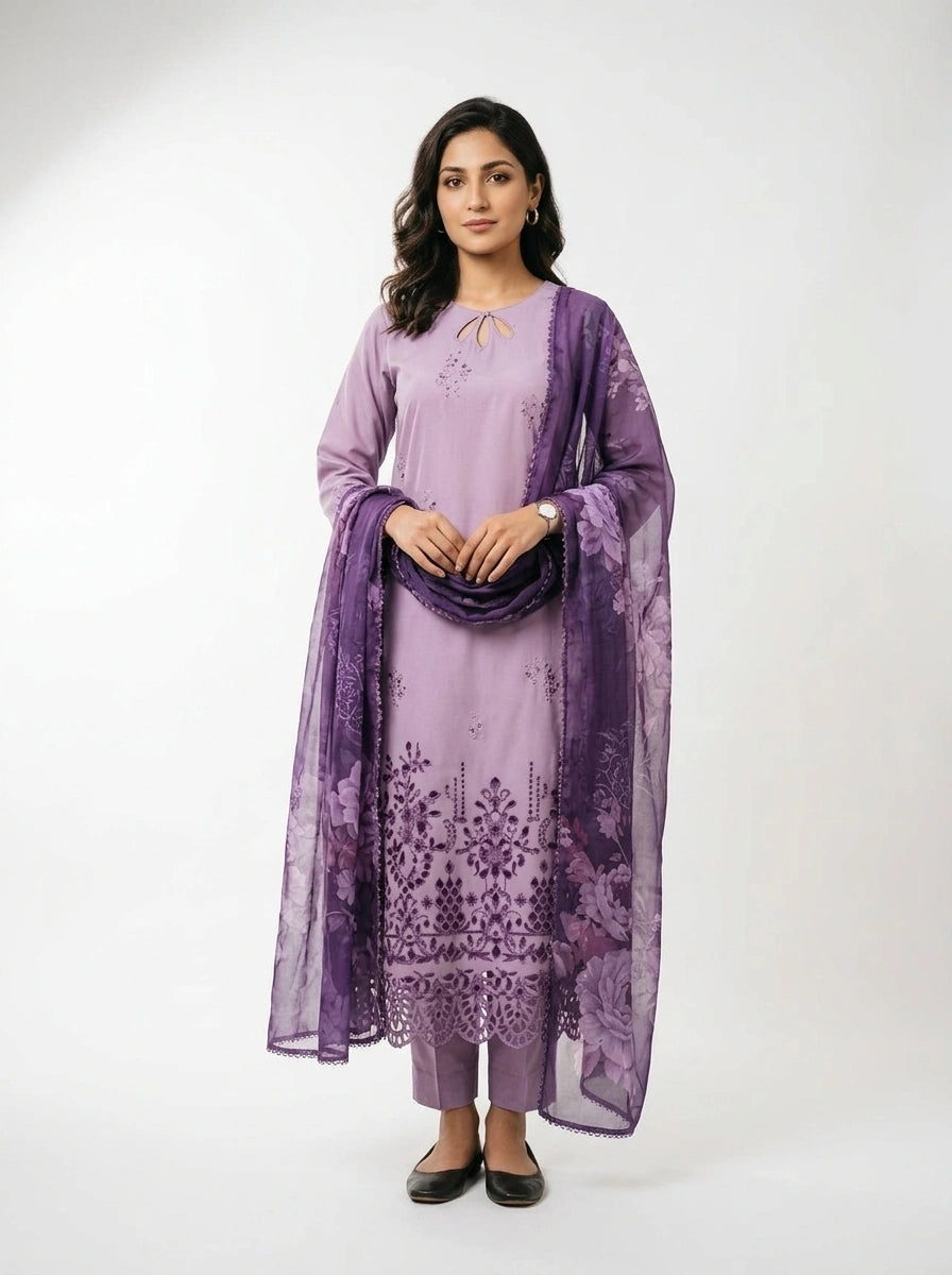 Lavender 3-Piece Suit Set - 0068