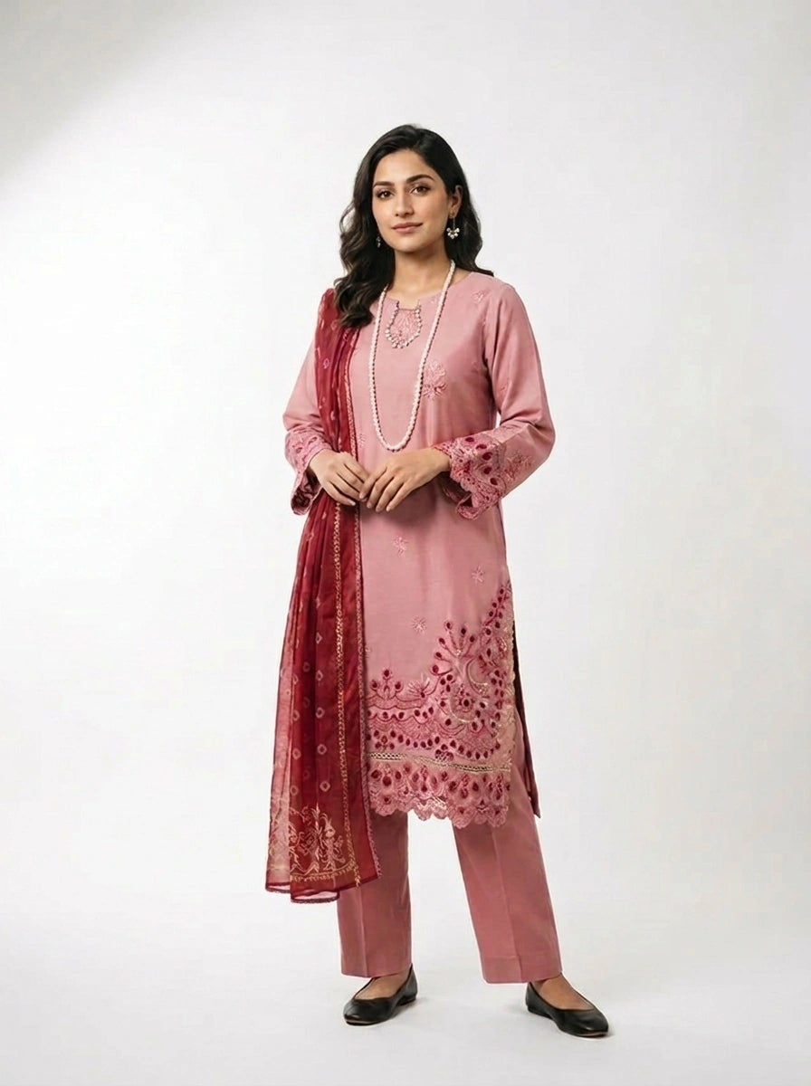 Dusty Pink 3-Piece Suit Set - 0069