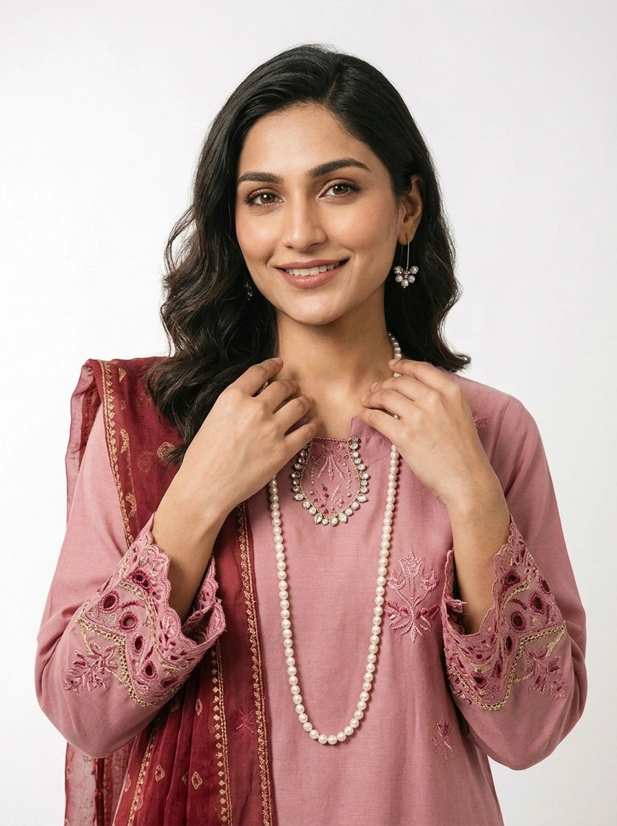Dusty Pink 3-Piece Suit Set - 0069