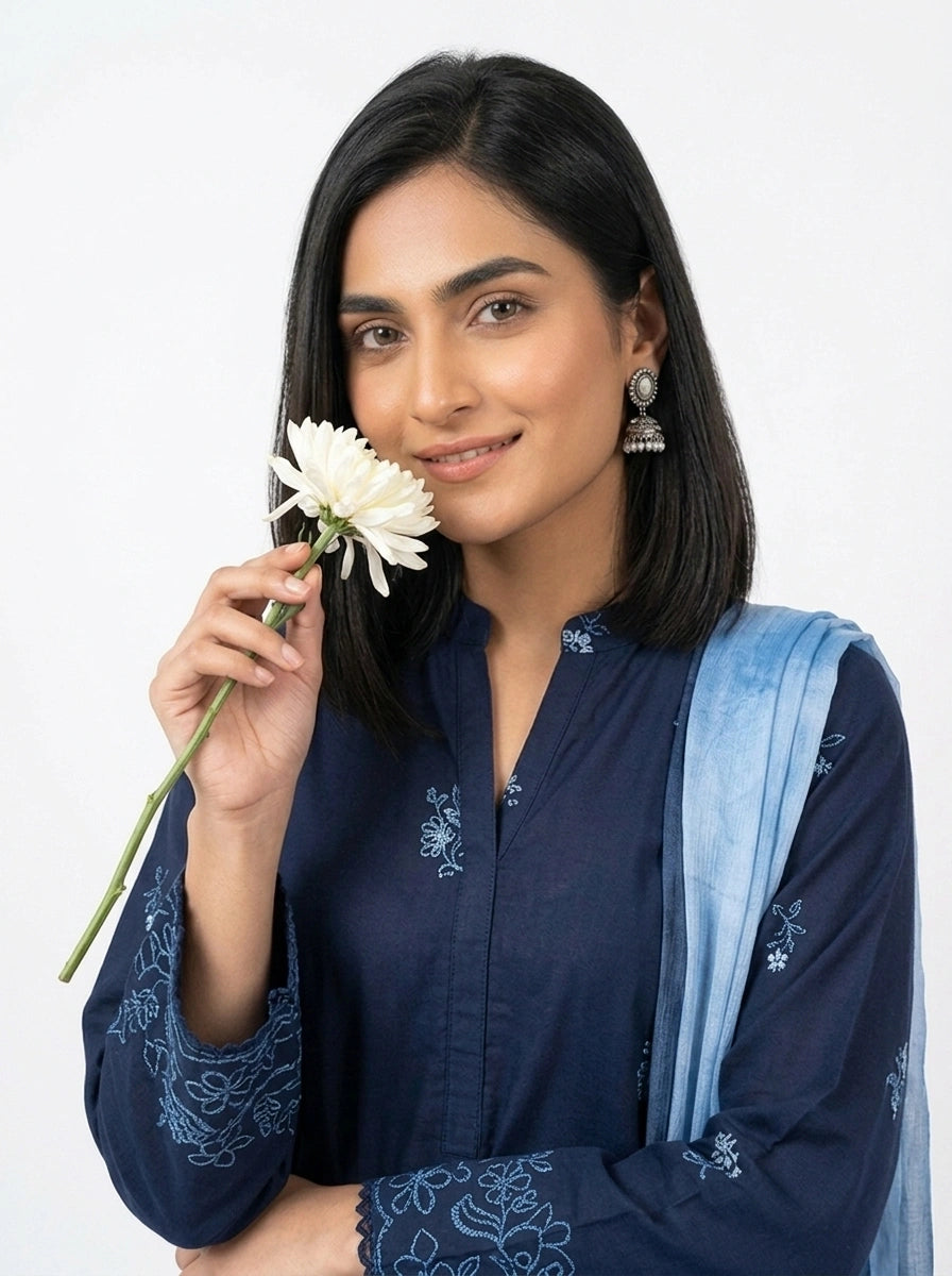 Dark Blue 3-Piece Suit Set - 0070