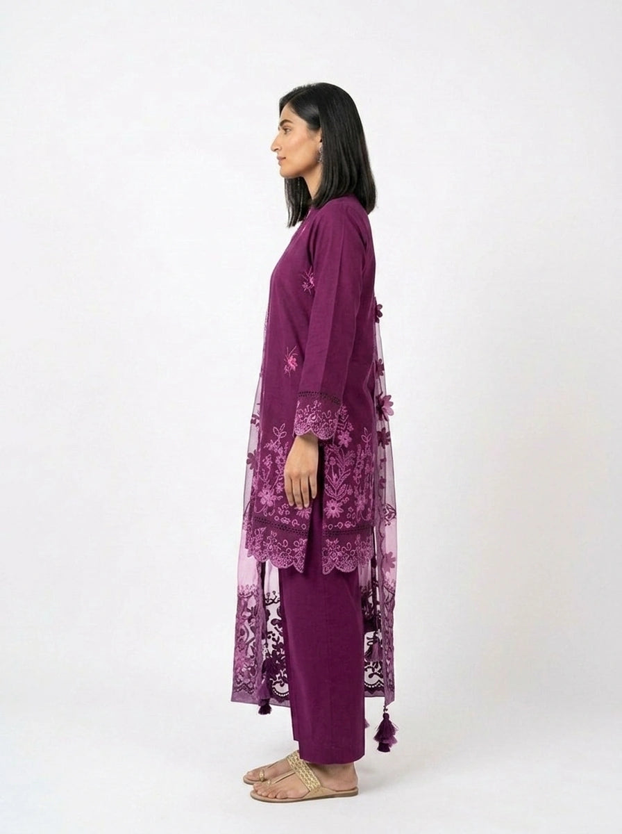Deep Plum/Purple 3-Piece Suit - 0073