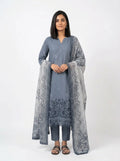 Grey-Blue 3-Piece Suit - 0074