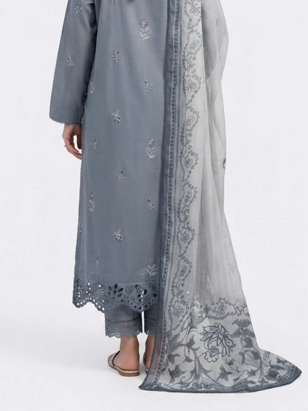 Grey-Blue 3-Piece Suit - 0074